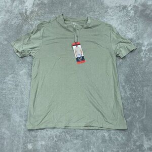GAP Mens Olive Green Short Sleeve Henley Shirt a0441